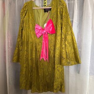 Lace Dress with Pink Bow wax poetic